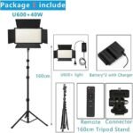 Selfie Anneau Lumineux LED lumière vidéo Photo Studio Lampe Bicolore 2500 K-8500 k réglable avec trépied Support à Distance for l'enregistrement vidéo Para Lampes à Selfie (Color : NA-U600-16BC)