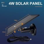 Caméra de sécurité Solaire 2mps WiFi Batterie de sécurité Appareil Photo sans Fil 1080p caméra caméra Solaire extérieure avec Piles 2pcs Solaire et étanche