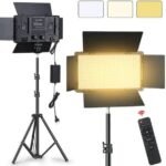 Selfie Anneau Lumineux LED lumière vidéo Photo Studio Lampe Bicolore 2500 K-8500 k réglable avec trépied Support à Distance for l'enregistrement vidéo Para Lampes à Selfie (Color : NA-U600-16BC)