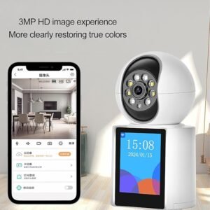 Caméra de Surveillance d'appel Vidéo à Domicile, Caméra Vidéo Bidirectionnelle Rotative pour Personnes âgées