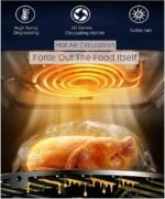 Friteuse électrique numérique à air – Écran tactile LCD avec minuterie, friteuse à air extra chaud, cuire, croustillant, griller, rôtir, finition haute brillance Capacité XL – 4,5 l