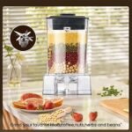 Moulinette 2 en 1 avec pot de 2,5 L sans BPA, mixeur à 4 lames tranchantes en acier inoxydable avec 9 vitesses, pour broyeur à glace et condiments, moulin, moulin à café/épices