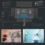 Selfie Anneau Lumineux LED lumière vidéo Photo Studio Lampe Bicolore 2500 K-8500 k réglable avec trépied Support à Distance for l'enregistrement vidéo Para Lampes à Selfie (Color : NA-U600-16BC)