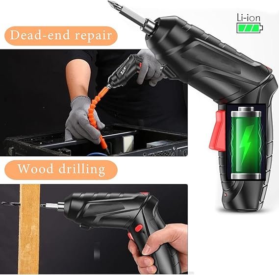 71MJeaDuVgL. AC SX569 Kit de Tournevis et Perceuse électrique sans fil 47pièces et de clés sans fil rechargeable