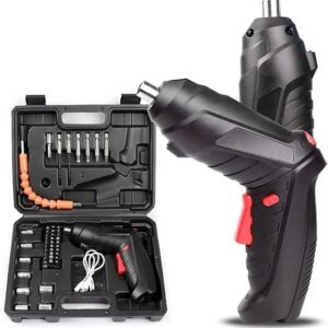 Kit de Tournevis et Perceuse électrique sans fil 47pièces et de clés sans fil rechargeable