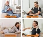 Masseur de cou avec chaleur, masseur de cou et d'épaules pour soulager la douleur des tissus profonds, oreiller de massage pétrissant portable