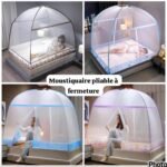 Moustiquaire pliable à 3 place à fermeture