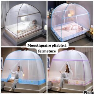Moustiquaire pliable à 3 place à fermeture