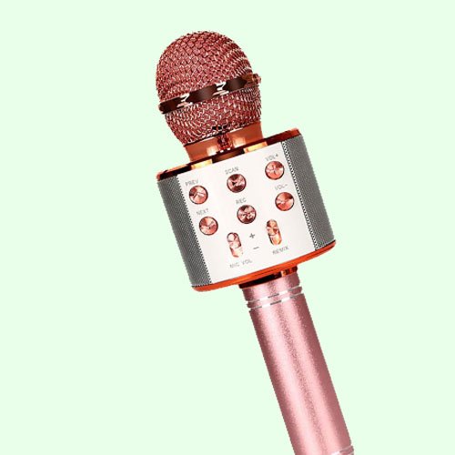 Micro 2 Microphone sans fil Bluetooth Micro portable Haut-parleur Bluetooth pour chanter en soirée avec changement de voix