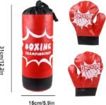 Sac de boxe pour enfants avec gants, sac de boxe professionnel et gants pour enfants | Outil d'entraînement physique en salle pour la coordination, la force, les coups de pied et les frappes