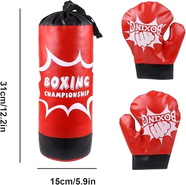 Sac de boxe pour enfants avec gants, sac de boxe professionnel et gants pour enfants | Outil d'entraînement physique en salle pour la coordination, la force, les coups de pied et les frappes