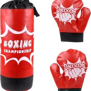 Sac de boxe pour enfants avec gants, sac de boxe professionnel et gants pour enfants | Outil d'entraînement physique en salle pour la coordination, la force, les coups de pied et les frappes
