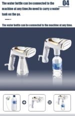 Défroisseur à vapeur 1600 W pour vêtements, design portable , défroisseur à vapeur pour tissus avec chauffage rapide en 40 secondes, réservoir d'eau d'une capacité de 250 ml, élimine les plis, pour la maison, le bureau