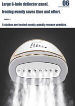 Défroisseur à vapeur 1600 W pour vêtements, design portable , défroisseur à vapeur pour tissus avec chauffage rapide en 40 secondes, réservoir d'eau d'une capacité de 250 ml, élimine les plis, pour la maison, le bureau
