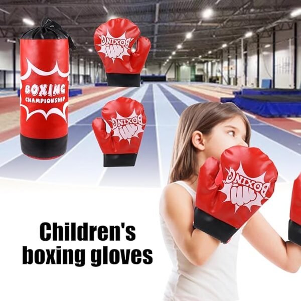 Sac de boxe pour enfants avec gants, sac de boxe professionnel et gants pour enfants | Outil d'entraînement physique en salle pour la coordination, la force, les coups de pied et les frappes