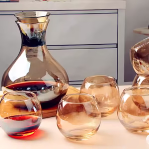 Carafe Décanteur de vin avec 4 verres de qualité