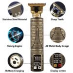 Tondeuse Rasoir électronique rechargeable Vintage haute précision avec affichage de niveau de charge
