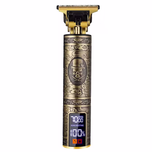Tondeuse Rasoir électronique rechargeable Vintage haute précision avec affichage de niveau de charge
