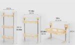 Étagère de rangement de salle de bain Organisateur de salle de bain à 3 niveaux au-dessus des toilettes Salle de bain autonome avec tringle à vêtements pour placards de rangement pour petits espaces