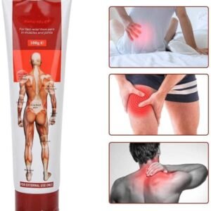 Crème anti-douleur, crème de massage 100g Vertèbres cervicales Crème pour les épaules et le cou Crème de massage anti-douleur (rouge)