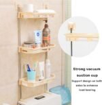 Étagère de rangement de salle de bain Organisateur de salle de bain à 3 niveaux au-dessus des toilettes Salle de bain autonome avec tringle à vêtements pour placards de rangement pour petits espaces
