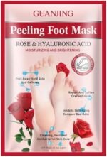 Masque exfoliant pour les pieds à la rose et à l'acide hyaluronique Guanjing