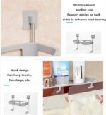 Étagère de rangement de salle de bain Organisateur de salle de bain à 3 niveaux au-dessus des toilettes Salle de bain autonome avec tringle à vêtements pour placards de rangement pour petits espaces