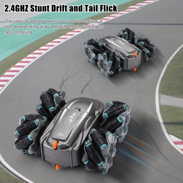 71PIPGb9FDL. AC SL1500 Voiture de cascade de dérive rotative version RC pour enfants, résistante et de rotation à 360° , voiture tout-terrain, modèle de véhicule de course.