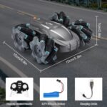 Voiture de cascade de dérive rotative version RC pour enfants, résistante et de rotation à 360° , voiture tout-terrain, modèle de véhicule de course.