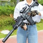 Soft Bullet Sniper Avec Viseur Blaster Automatique En Mousse 10 Balles, Pistolets Jouet HK416 DIY Pour Garçons De 6 À 13 Ans Cadeaux Pour Enfants Pour Anniversaire Halloween Noël