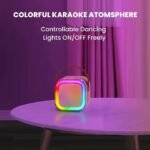 Microphone sans fil pour touristes, machine de karaoké, Bluetooth, haut-parleur PA, système KTV DSP, son stéréo HIFI, lumières LED colorées RVB, cadeaux, K12