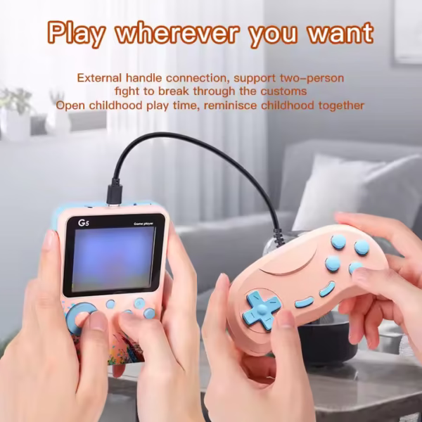 Console de jeu portable G5 de nouvelle conception 500 en 1 Console de jeu classique Écran couleur Machine de jeu rétro avec écran de 3,0 pouces