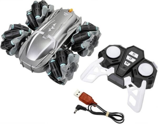 image Voiture de cascade de dérive rotative version RC pour enfants, résistante et de rotation à 360° , voiture tout-terrain, modèle de véhicule de course.