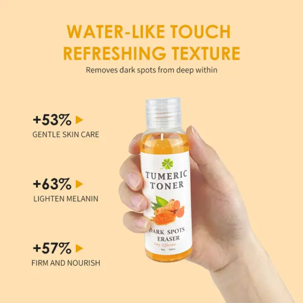 Tumeric toner pour les imperfections du visage acné, boutons taches, sébum