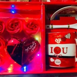 Coffret cadeau Mug avec Cuillère et Roses