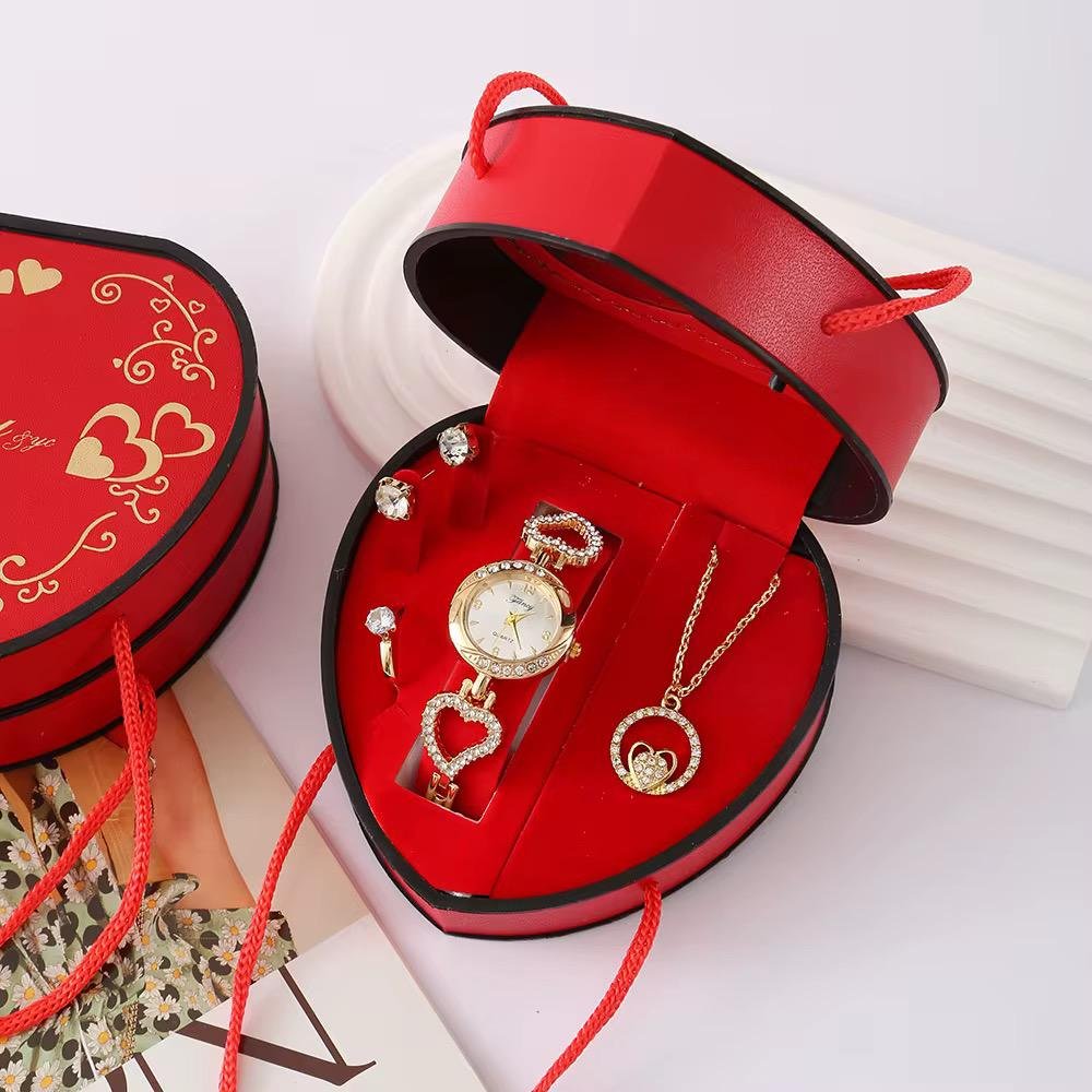 WhatsApp Image 2025 01 20 at 12.42.58 Ensemble de montres pour femmes, mode dames, Bracelet, pendentif, boucles d'oreilles, collier, costume, montre à Quartz, boîte cadeaux d'amour