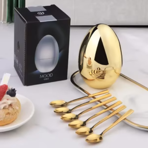 Ensemble de Couverts de Luxe en Acier Inoxydable, Cuillère et Fourchette, Style Occidental, Élégant, Rétro, pour la Décoration de la Maison