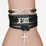 Bracelet Jésus en cuir ajustable en plusieurs couleurs