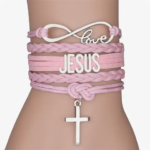Bracelet Jésus en cuir ajustable en plusieurs couleurs