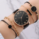 Ensemble bracelet montre en trois couleurs