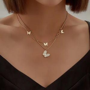 Collier superposé en acier inoxydable