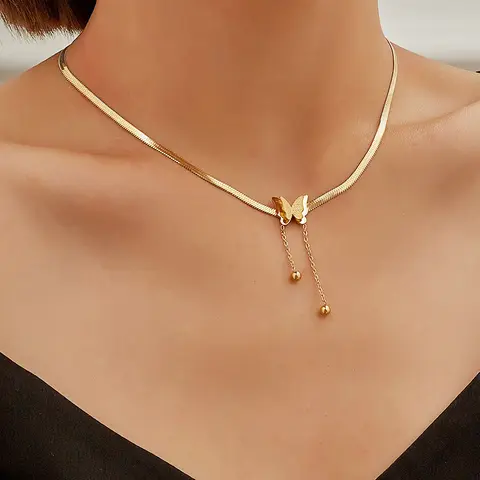 1698992030176 Collier dame en acier inoxydable et tendanciel