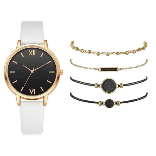 Ensemble bracelet montre en trois couleurs