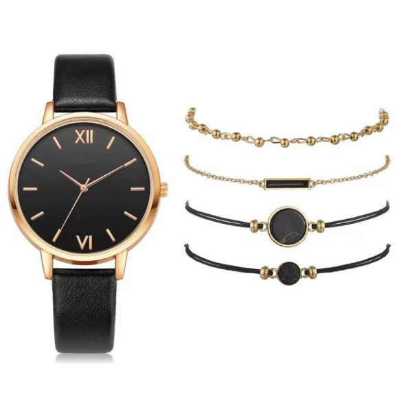 Ensemble bracelet montre en trois couleurs