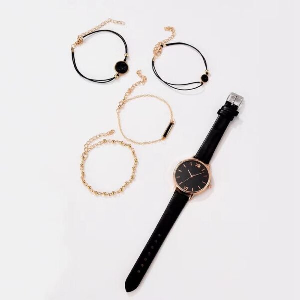 Ensemble bracelet montre en trois couleurs