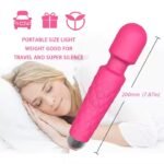 Wand Vibro multi vitesse sextoy moderne Masseur personnel rechargeable – Premium avec 8 vitesses et 20 motifs – sans fil, silencieux et à la main – super étanche et durable