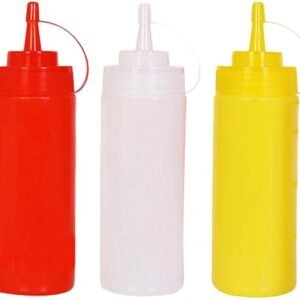 Bidon distributeur en plastique pour sauce salade sauce vinaigre huile ketchup moutarde 650 ml