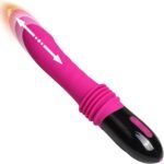 Vibromasseur point G pour femme, vibromasseur gode 3 en 1, jouet sexuel en silicone avec gland réaliste, 10 modes de vibration pour la stimulation du clitoris, du vagin, du mamelon et 3 modes télescopiques, jouets sexuels pour adultes, vibromasseur gode