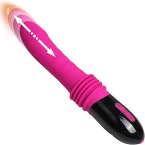 Vibromasseur point G pour femme, vibromasseur gode 3 en 1, jouet sexuel en silicone avec gland réaliste, 10 modes de vibration pour la stimulation du clitoris, du vagin, du mamelon et 3 modes télescopiques, jouets sexuels pour adultes, vibromasseur gode