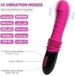Vibromasseur point G pour femme, vibromasseur gode 3 en 1, jouet sexuel en silicone avec gland réaliste, 10 modes de vibration pour la stimulation du clitoris, du vagin, du mamelon et 3 modes télescopiques, jouets sexuels pour adultes, vibromasseur gode